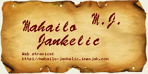 Mahailo Jankelić vizit kartica